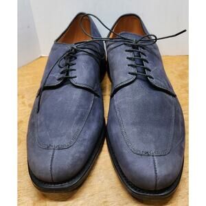 Allen Edmonds 3985 Denton Gray Suede Split Toe Oxfords Dress Shoes 10D